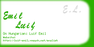 emil luif business card